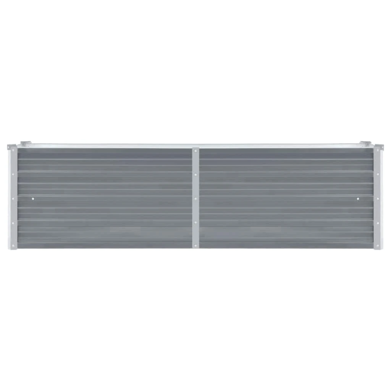 vidaXL augstā puķu kaste, cinkots tērauds, 160x40x45 cm, pelēka