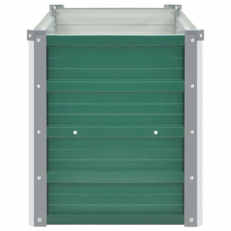 vidaXL augstā puķu kaste, cinkots tērauds, 160x40x45 cm, zaļa