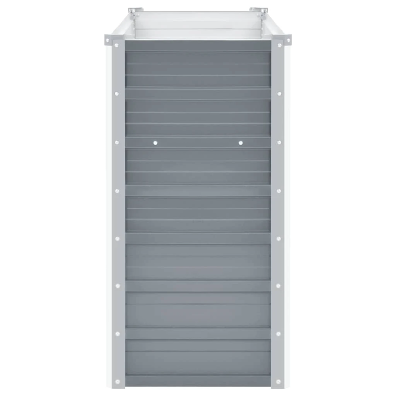 vidaXL augstā puķu kaste, cinkots tērauds, 100x40x77 cm, pelēka