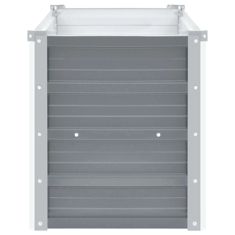 vidaXL augstā puķu kaste, cinkots tērauds, 100x40x45 cm, pelēka