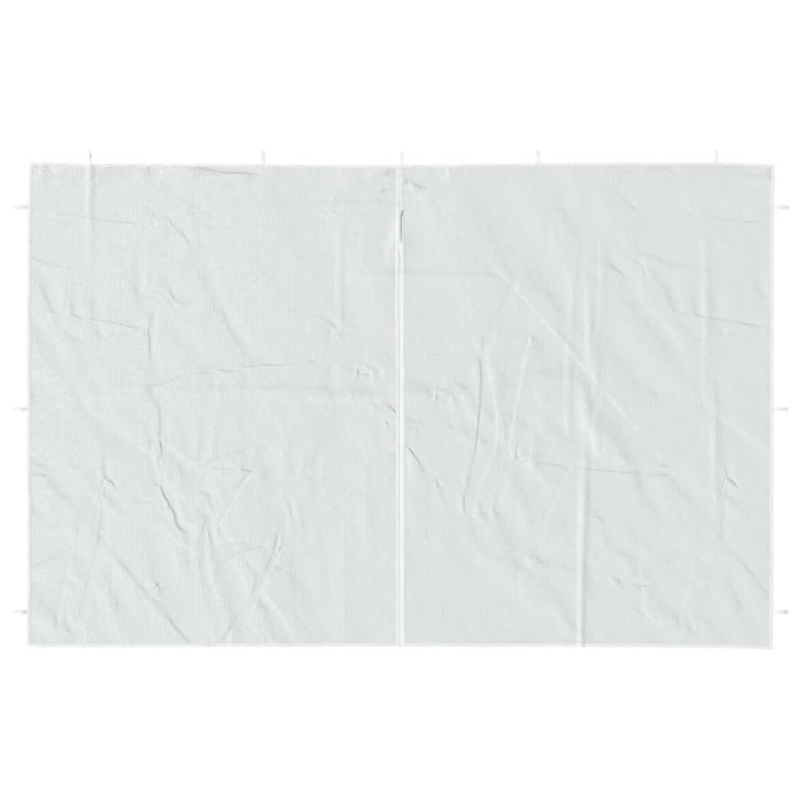 vidaXL dārza telts sānu sienas, 2 gab., ar rāvējslēdzēju, PE, baltas