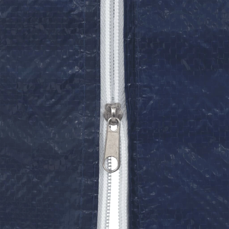 vidaXL dārza telts sānu sienas, 2 gab., ar rāvējslēdzēju, PE, zilas