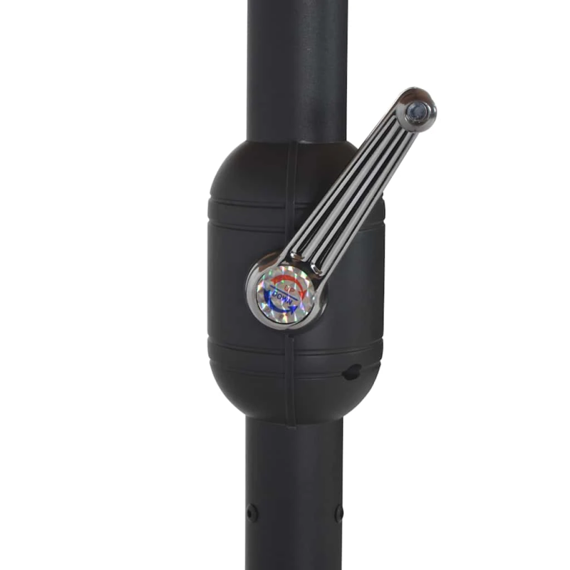 vidaXL dārza saulessargs ar alumīnija kātu, 460x270 cm, pelēkbrūns