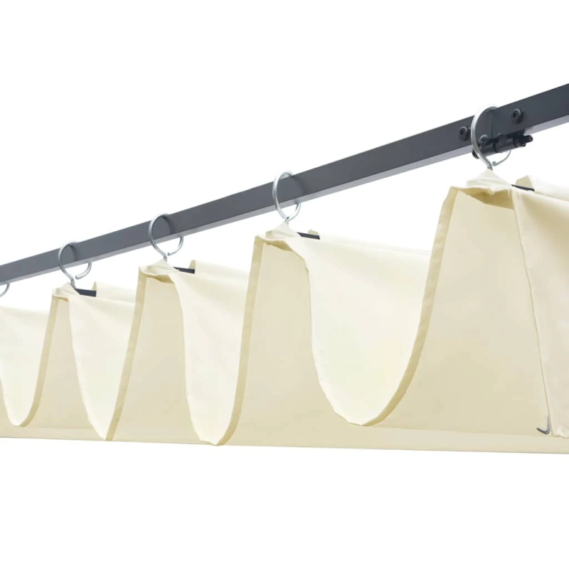 vidaXL dārza nojume ar jumtu, PE rotangpalma, 300x300x220 cm