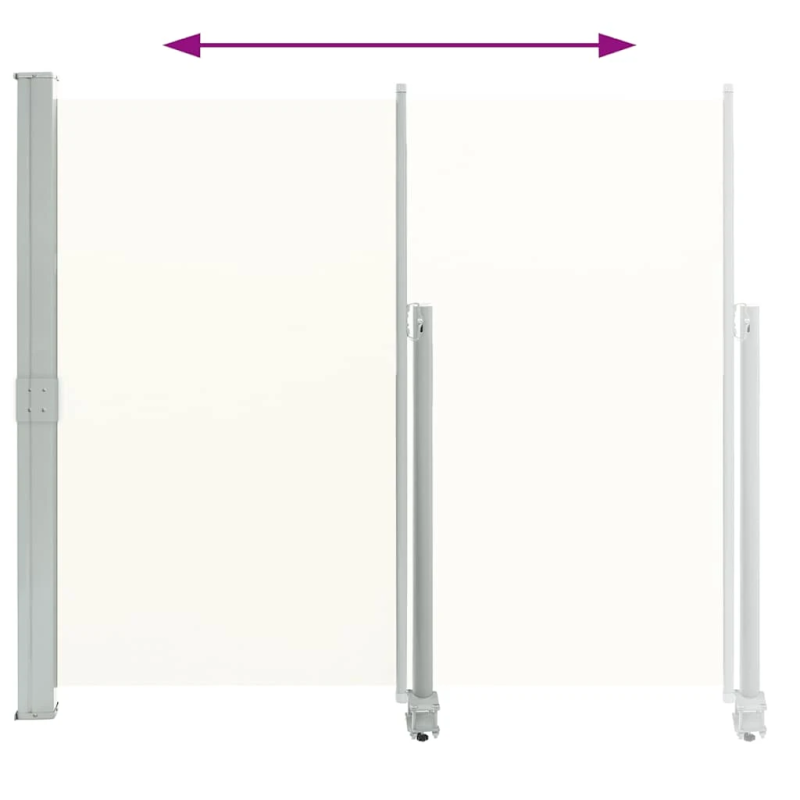 vidaXL izvelkama sānu markīze, 140x300 cm, krēmkrāsā