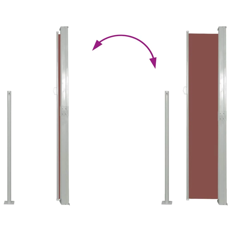 vidaXL izvelkama sānu markīze, 140x300 cm, brūna