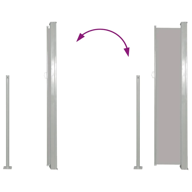 vidaXL izvelkama sānu markīze, 120x300 cm, pelēka