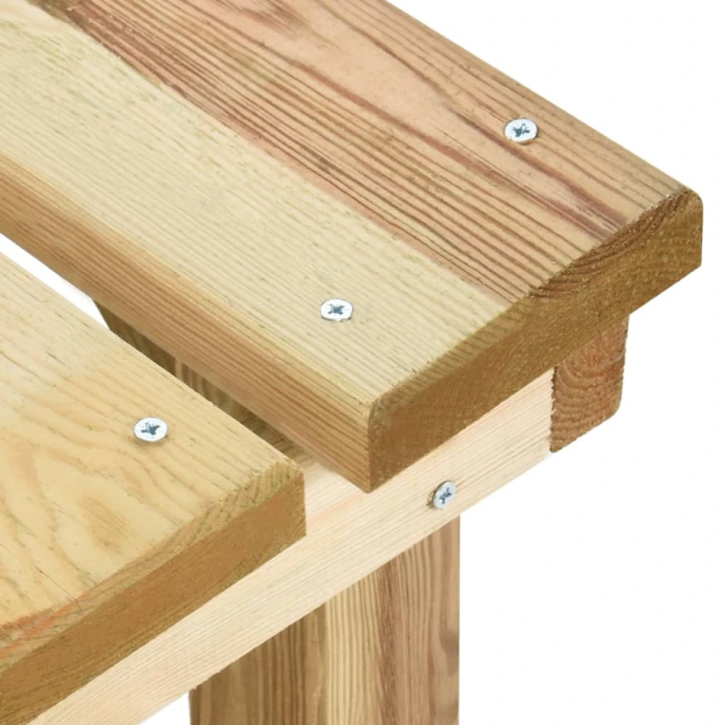 vidaXL dārza sols, 140 cm, impregnēts priedes koks