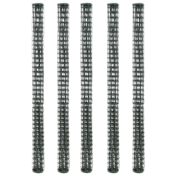 vidaXL dārza sieta žogs, 5 gab., HDPE, 1x1,2 m, zaļš