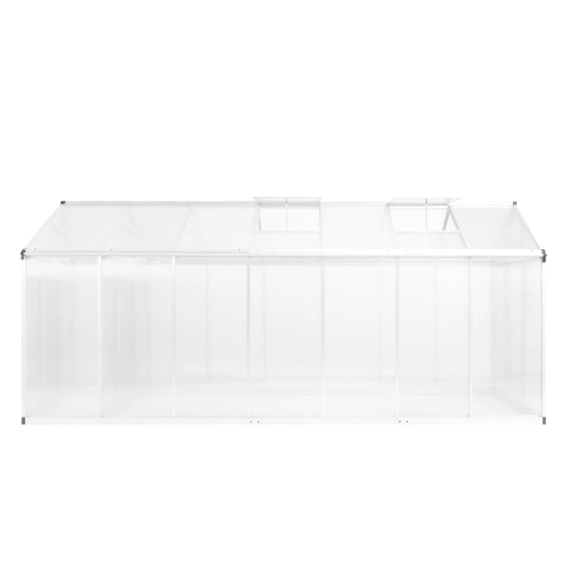 vidaXL siltumnīca, alumīnijs, 421x190x195 cm, 15,6 m³