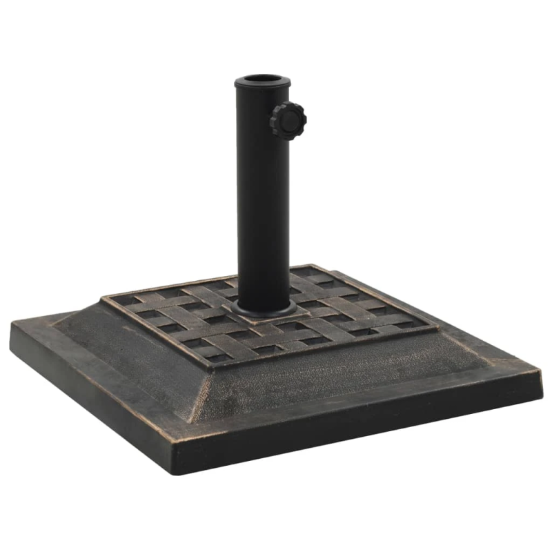 vidaXL saulessarga pamatne, kvadrāts, polirezīns, 12 kg, bronzas krāsa