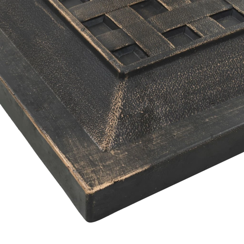 vidaXL saulessarga pamatne, kvadrāts, polirezīns, 12 kg, bronzas krāsa