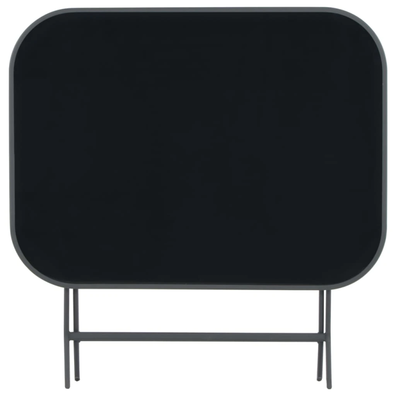 vidaXL saliekams dārza galds, 100x75x72 cm, pelēks, stikls un tērauds