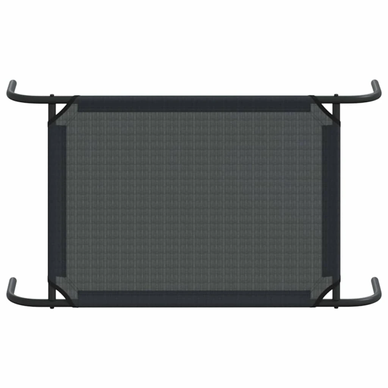 vidaXL paaugstināta suņu gulta, melna, S izmērs, tekstilēns