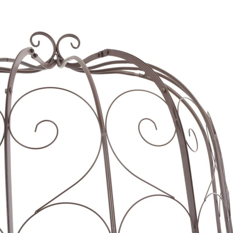 vidaXL Sodo suoliukas, rudas, 95 cm, geležis, senovinio stiliaus