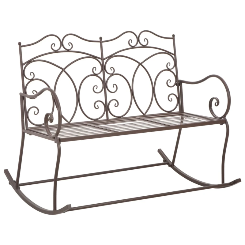 vidaXL dārza sols, 104 cm, antīki brūna dzelzs