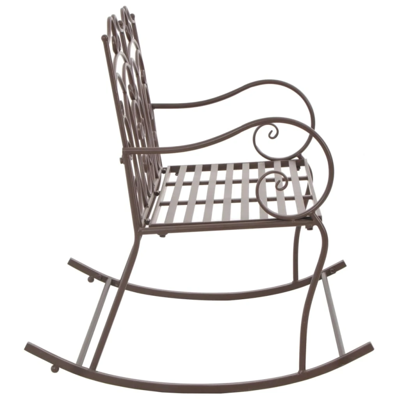 vidaXL dārza sols, 104 cm, antīki brūna dzelzs