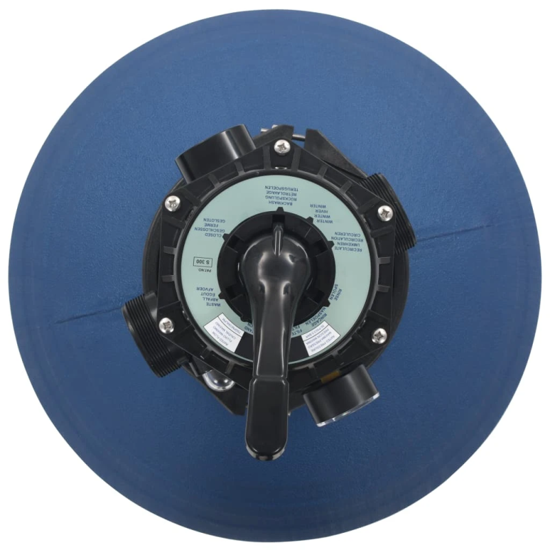 vidaXL baseina smilšu filtrs ar 6 pozīciju vārstu, 560 mm, zils