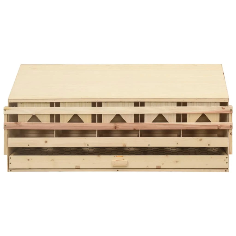 vidaXL vistu dēšanas ligzda, 5 nodalījumi, 117x33x54 cm, priedes koks