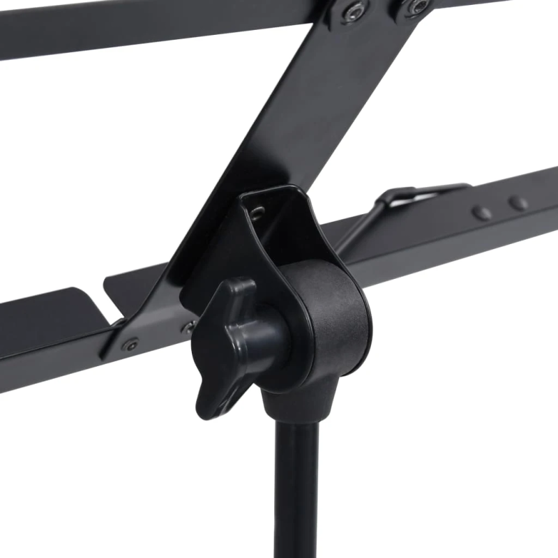 vidaXL nošu statīvs, melns tērauds