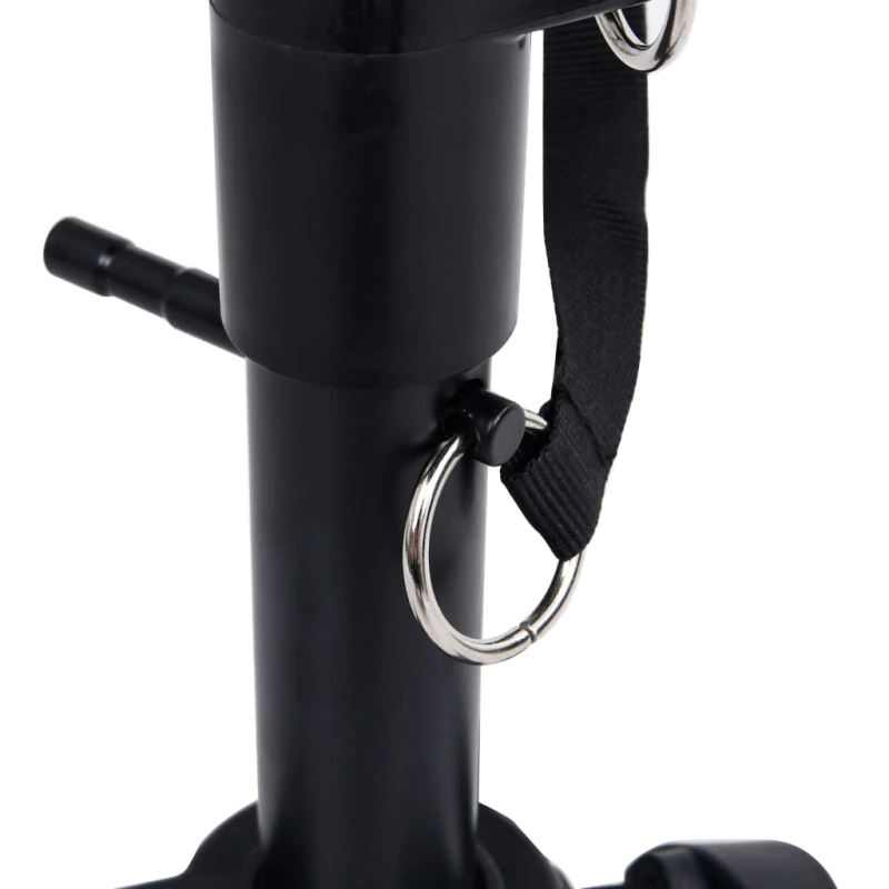 vidaXL taustiņinstrumentu statīvs un soliņš, melns