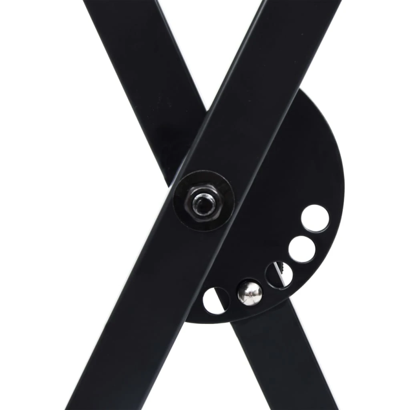 vidaXL taustiņinstrumentu statīvs un soliņš, melns