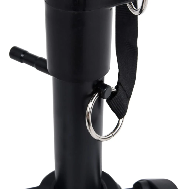 vidaXL taustiņinstrumentu statīvs un soliņš, dubults, melns