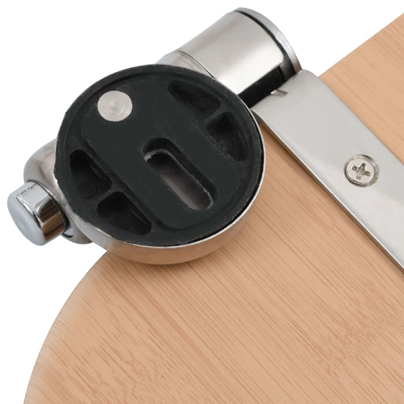 vidaXL tualetes poda sēdeklis, lēni aizverams, MDF, bambusa dizains