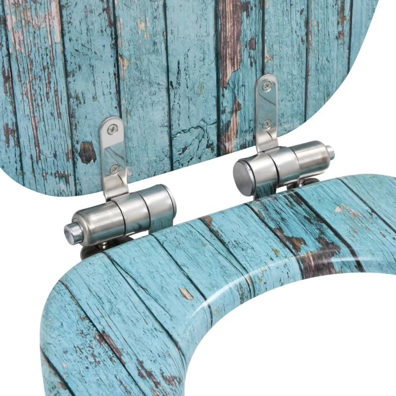 vidaXL tualetes poda sēdeklis, lēni aizverams, MDF, vecs koks