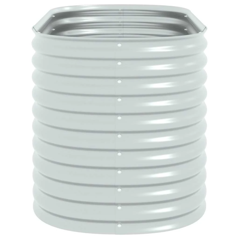 vidaXL augstā puķu kaste, 160x80x81 cm, cinkots tērauds, sudraba krāsa