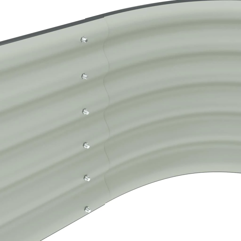 vidaXL augstā puķu kaste, 320x80x44 cm, cinkots tērauds, pelēka