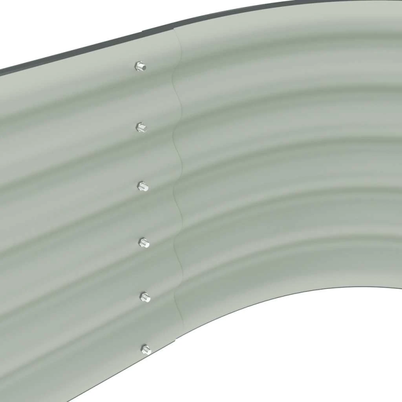 vidaXL augstā puķu kaste, 160x80x44 cm, cinkots tērauds, pelēka