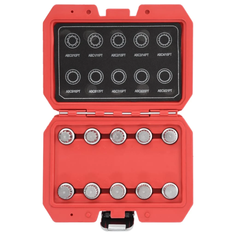 vidaXL 10-daļīgs bloķēšanas riteņu atslēgu komplekts,VW