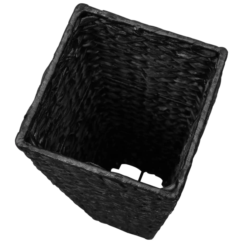 vidaXL augstās puķu kastes, 3 gab., ūdens hiacinte, melnas