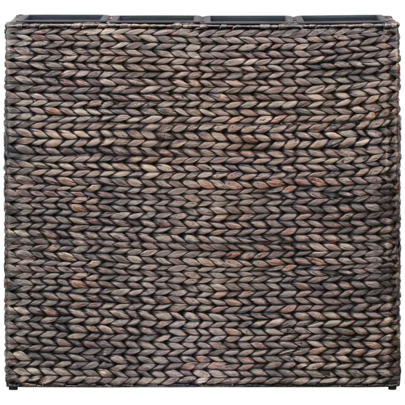 vidaXL augstā puķu kaste, 4 podi, brūna ūdens hiacinte