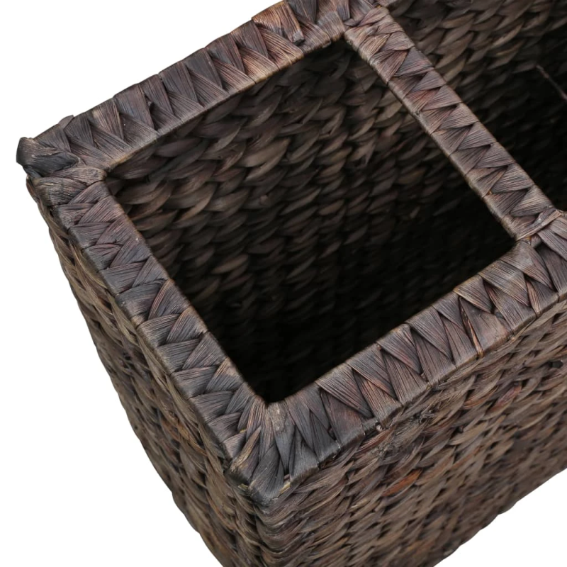 vidaXL augstā puķu kaste, 4 podi, brūna ūdens hiacinte