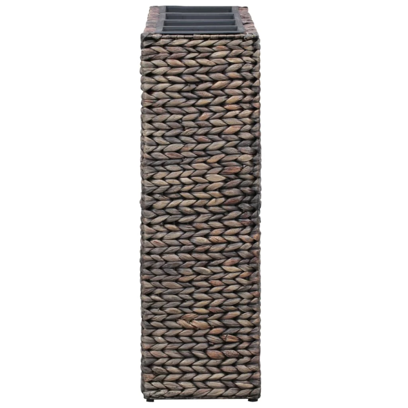 vidaXL augstā puķu kaste, 4 podi, brūna ūdens hiacinte