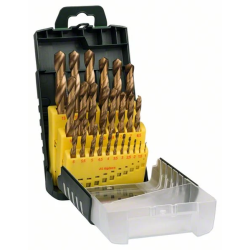 25-daļīgs HSS-TiN 1-13mm metāla urbju komplekts