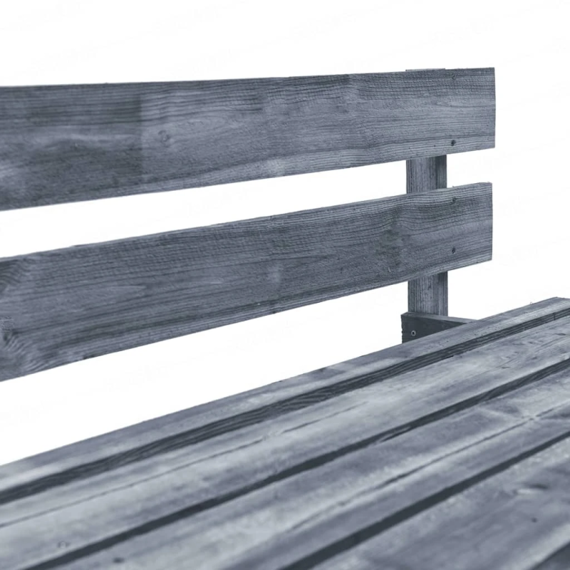 vidaXL dārza palešu dīvāns ar pelēkiem matračiem, priedes koks