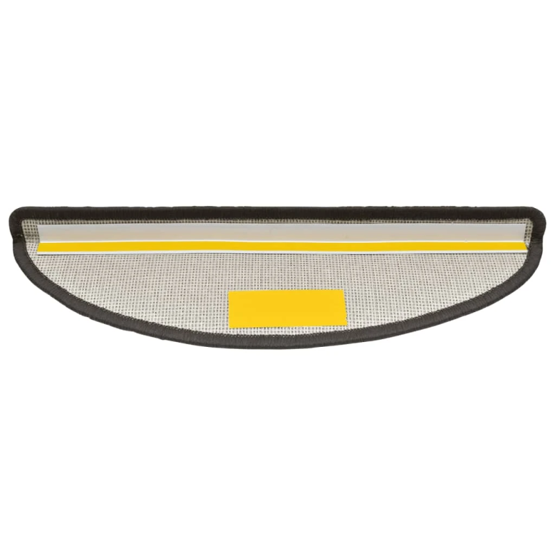 vidaXL kāpņu paklājiņi, 15 gab., 56x17x3 cm, tumši pelēki, pusapaļi