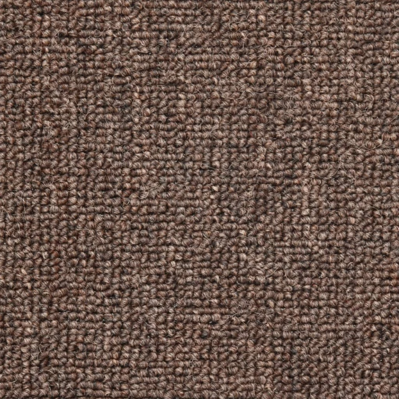 vidaXL kāpņu paklājiņi, 15 gab., 56x17x3 cm, kafijas brūni, pusapaļi