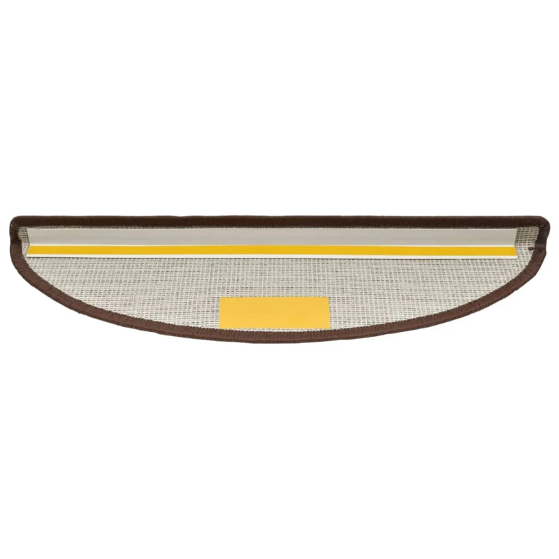 vidaXL kāpņu paklājiņi, 15 gab., 56x17x3 cm, kafijas brūni, pusapaļi