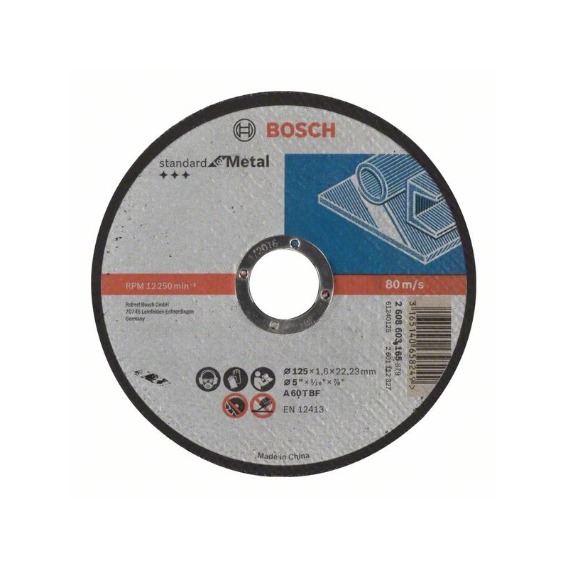 Griešanas ripa metālam Standard 125x22x1.6 mm