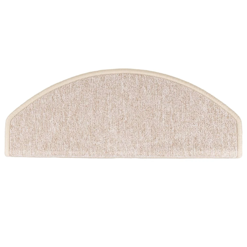 vidaXL kāpņu paklājiņi, 15 gab., 65x24x4 cm, pelēkbrūni, pusapaļi, lieli