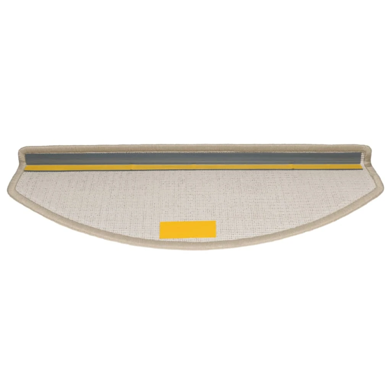 vidaXL kāpņu paklājiņi, 15 gab., 65x24x4 cm, pelēkbrūni, pusapaļi, lieli