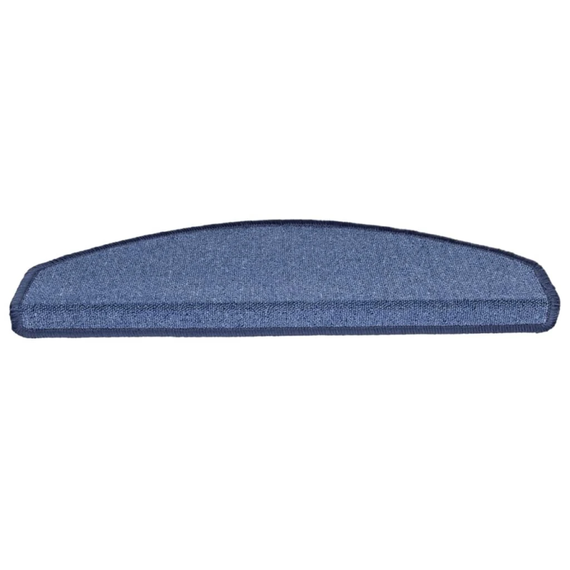 vidaXL kāpņu paklāji, 15 gab., zili, 65x24x4 cm