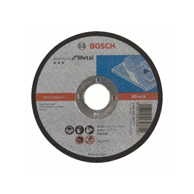 Griešanas disks metālam 115 x 22,23 x 2,5 mm