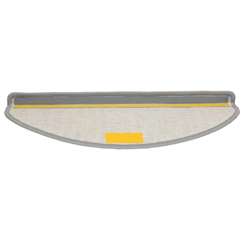 vidaXL kāpņu paklājiņi, 15 gab., 65x21x4 cm, pelēki, pusapaļi, lieli