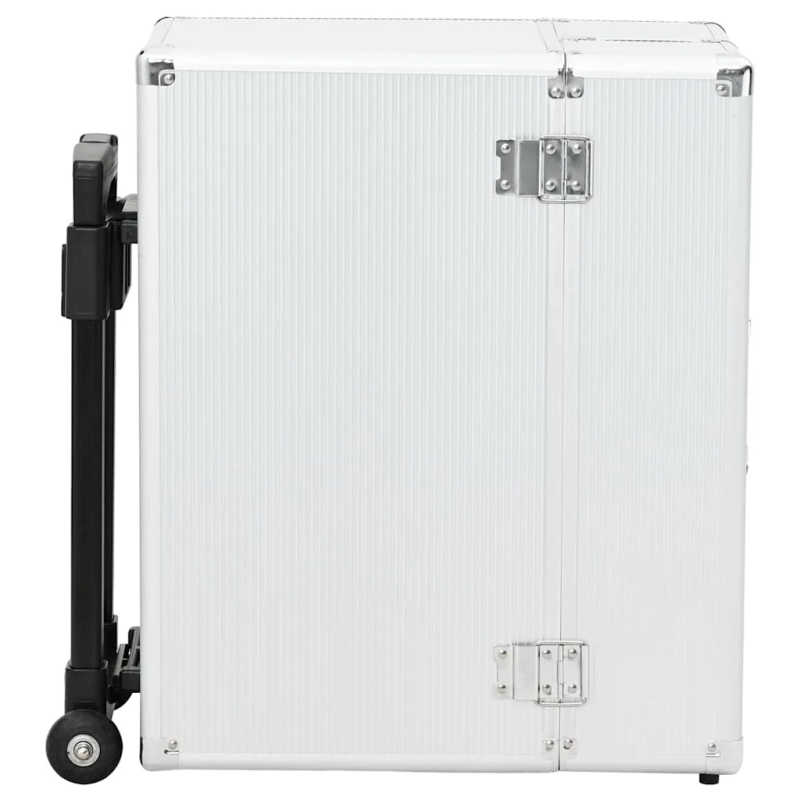 vidaXL koferis ar riteņiem, 47x39x27 cm, sudraba krāsas alumīnijs