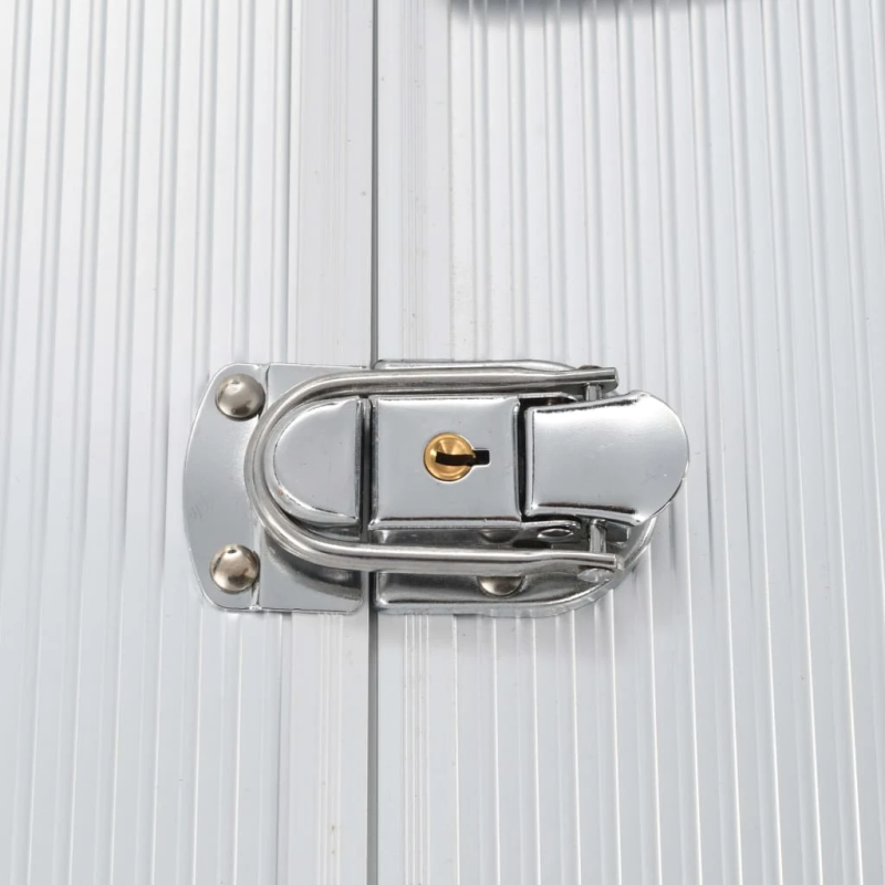 vidaXL instrumentu koferis, 47x36x20 cm, sudrabains alumīnijs